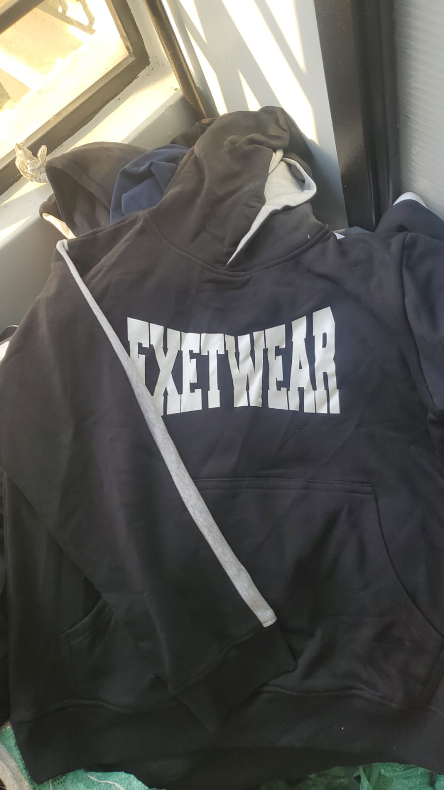 Exetwear Unisex Stripe Hoodie – Bold Logo Edition