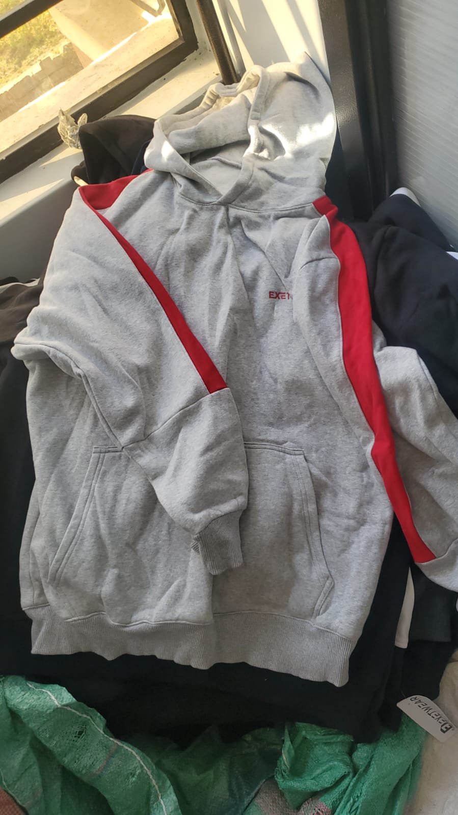 Exetwear Unisex Stripe Sleeve Hoodie