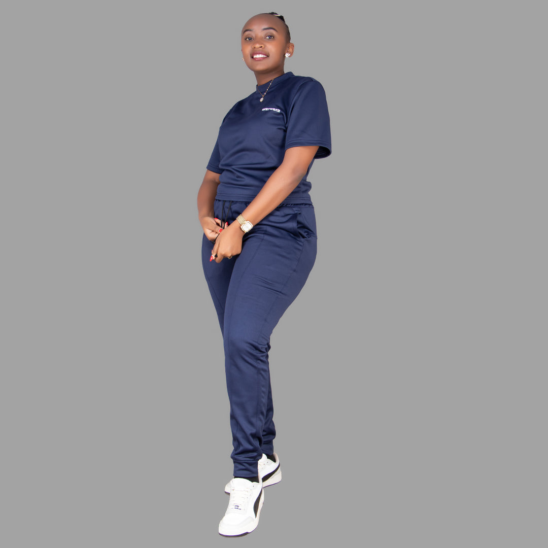 Women's Softshell Navy Blue T-Shirt Set