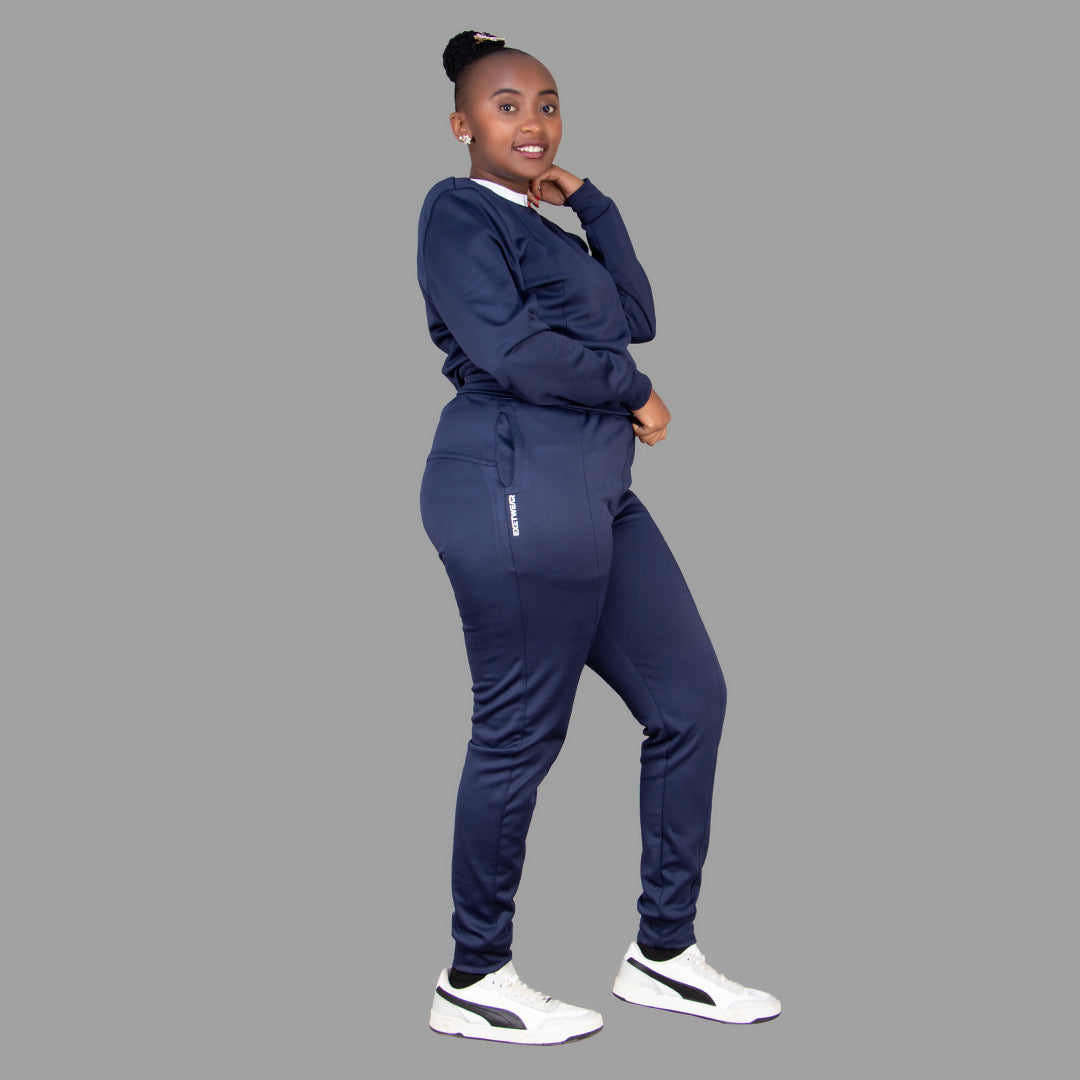 Women's Softshell Navy Blue Sweatshirt Set