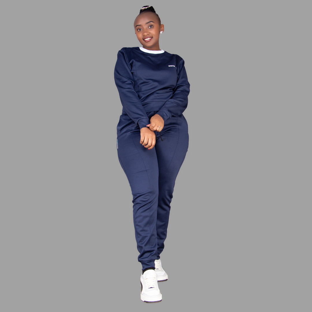 Women's Softshell Navy Blue Sweatshirt Set