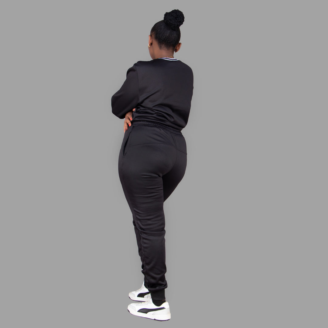 Women's Softshell Black Sweatshirt Set