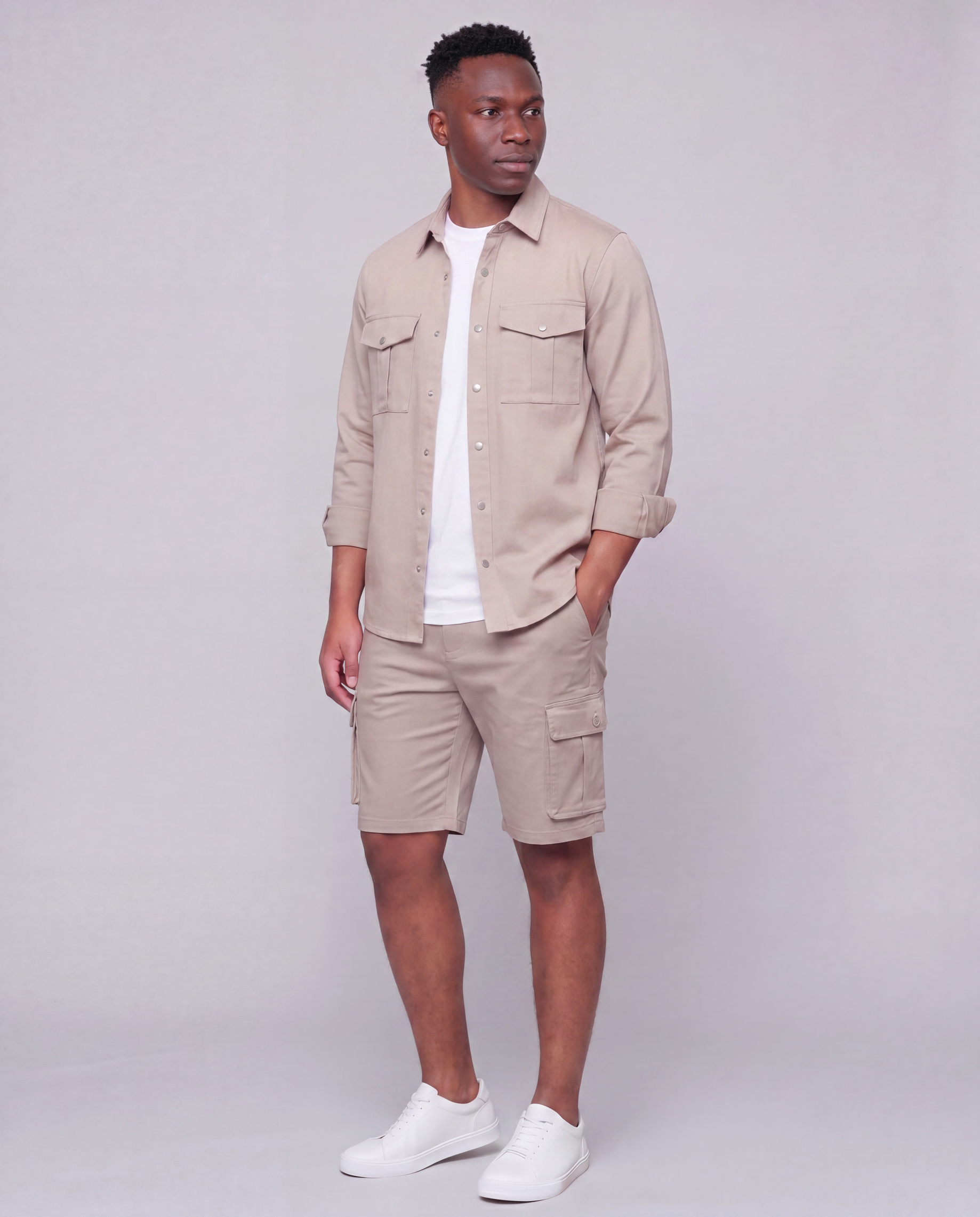 Men's Snap-Button Overshirt