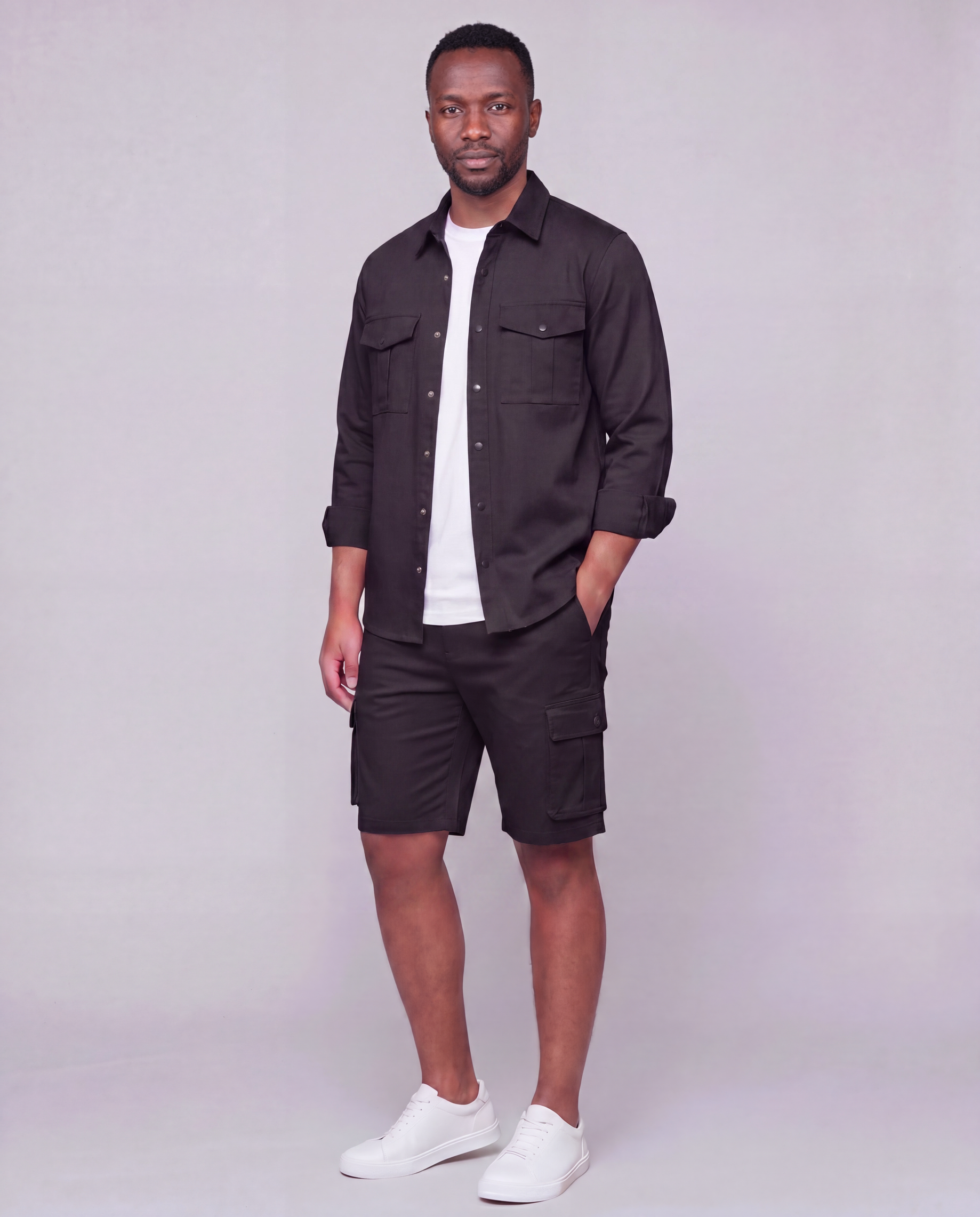 Men's Snap-Button Overshirt
