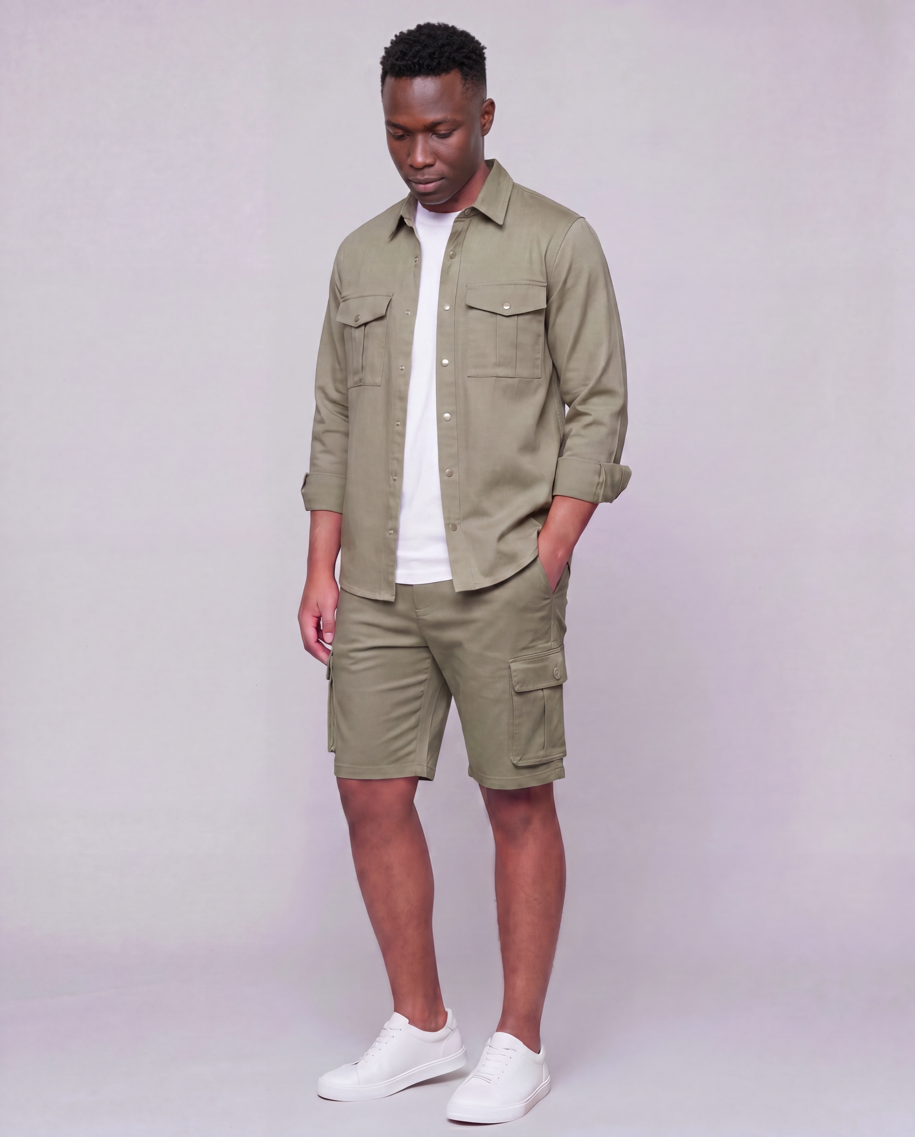 Men's Snap-Button Overshirt