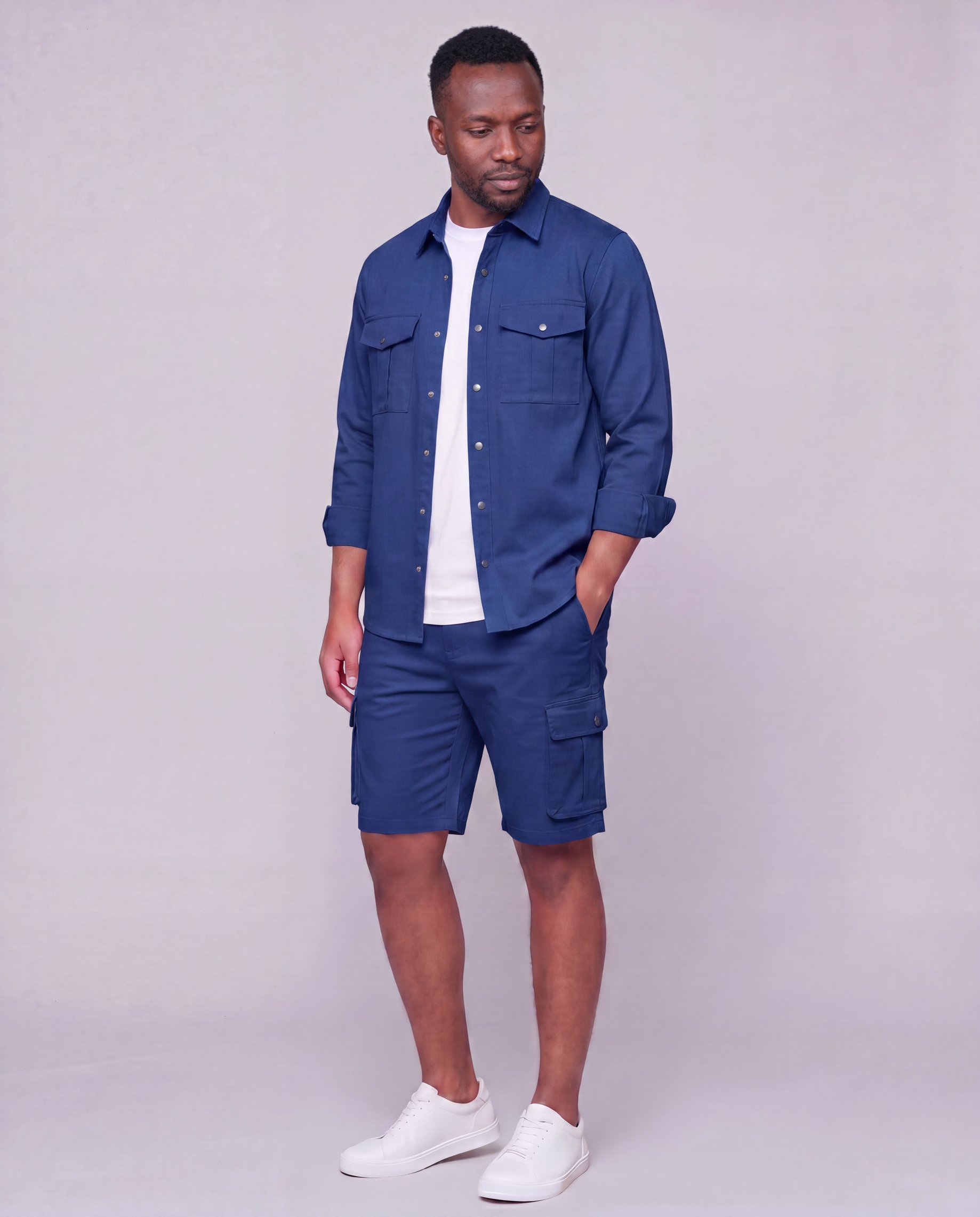 Men's Snap-Button Overshirt