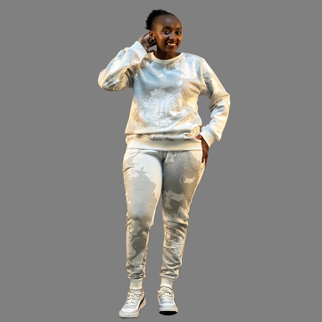 Women Camo Sweatsuit (White)