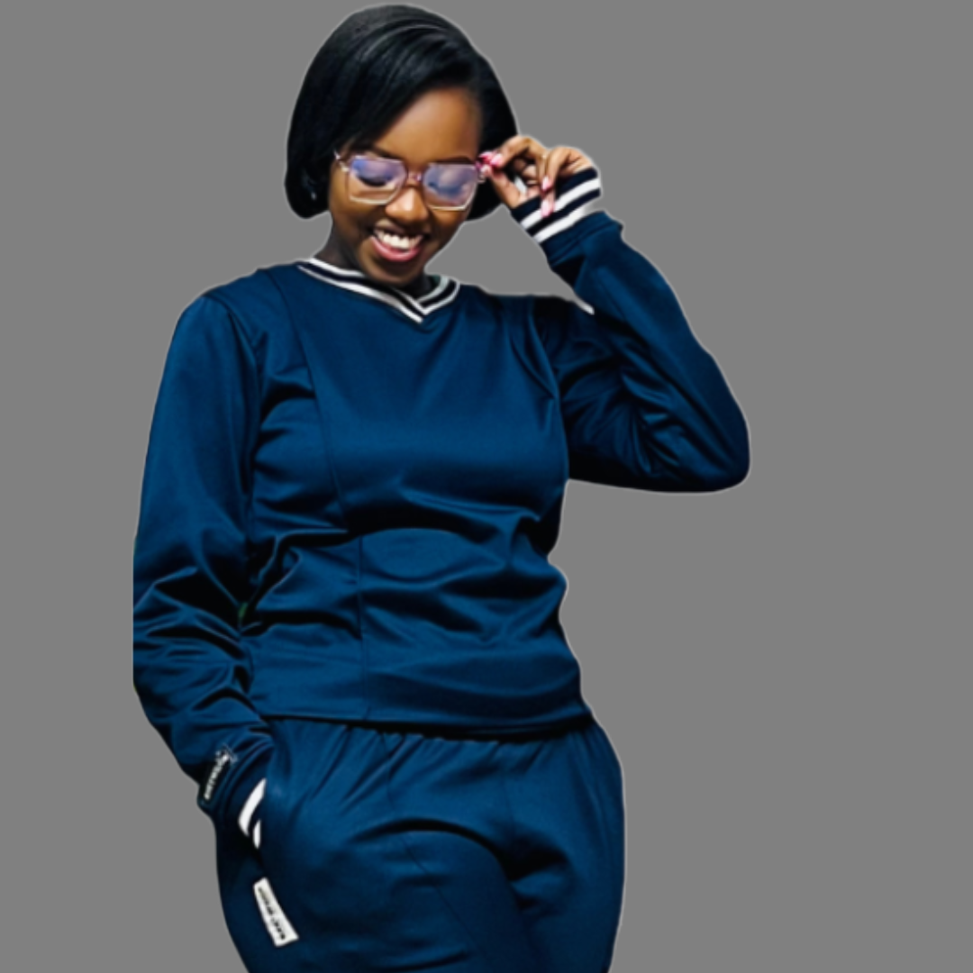 Women Fleece sweatsuits (Navy blue)