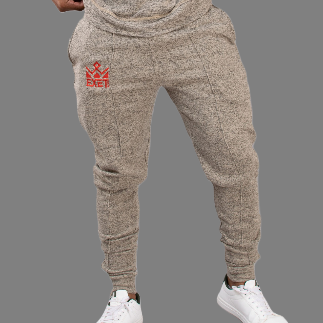 Men Fleece Sweatpants (Sand Brown)