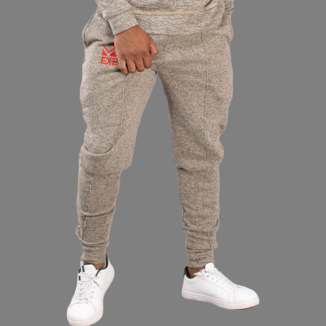 Men Fleece Sweatpants (Sand Brown)