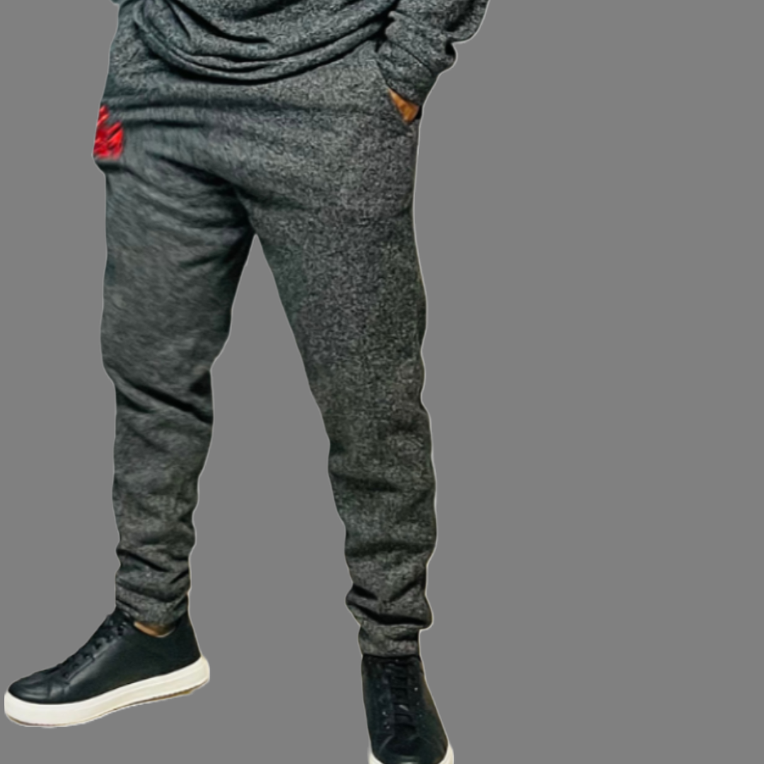 Men Fleece Sweatpants (Dark grey)