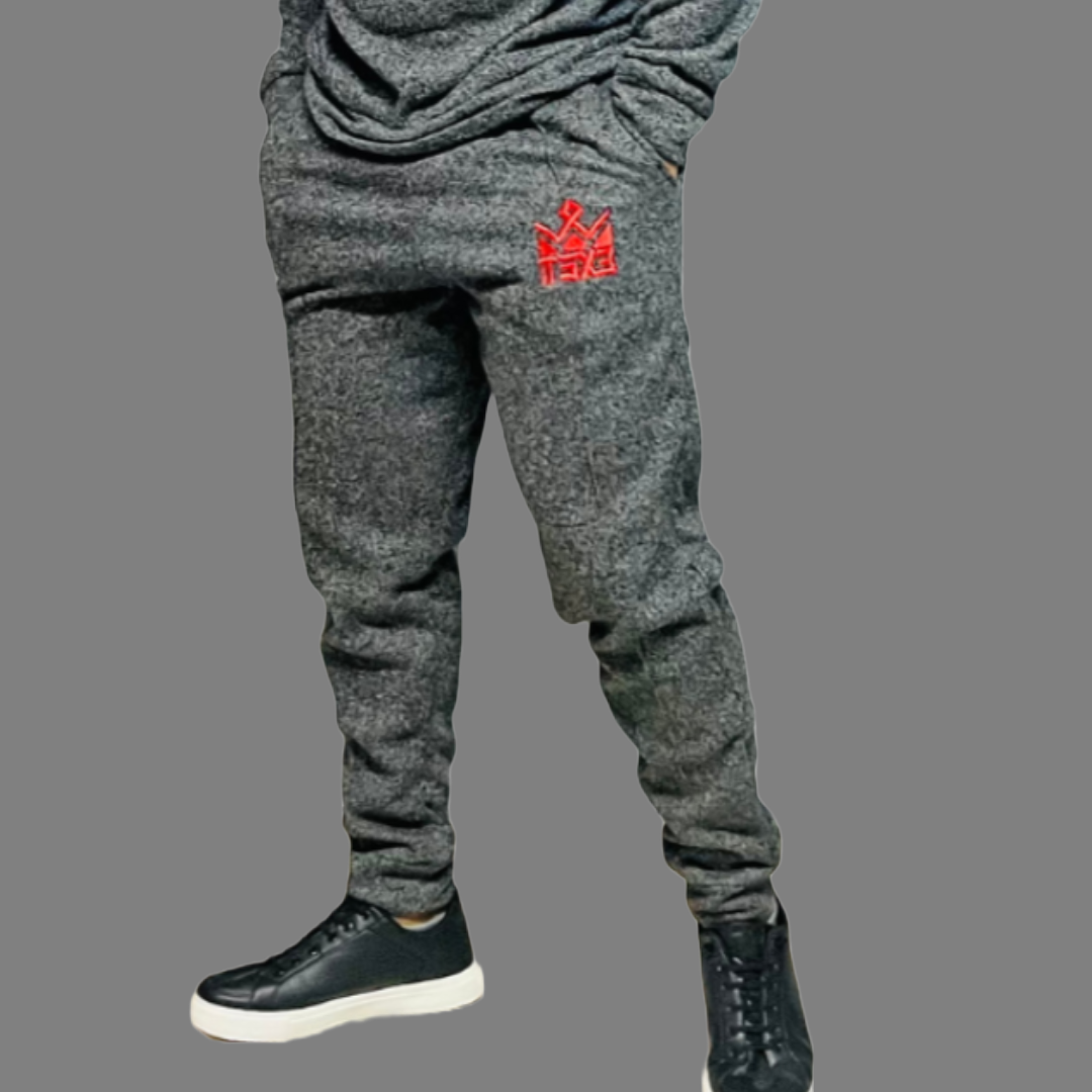 Men Fleece Sweatpants (Dark grey)