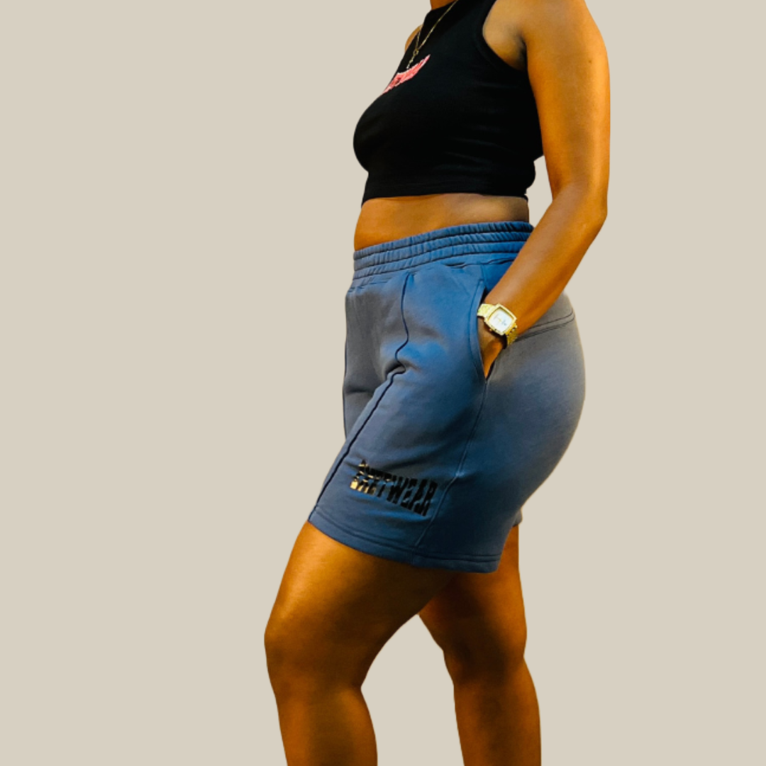 Women Sweat Shorts (Steel Blue)