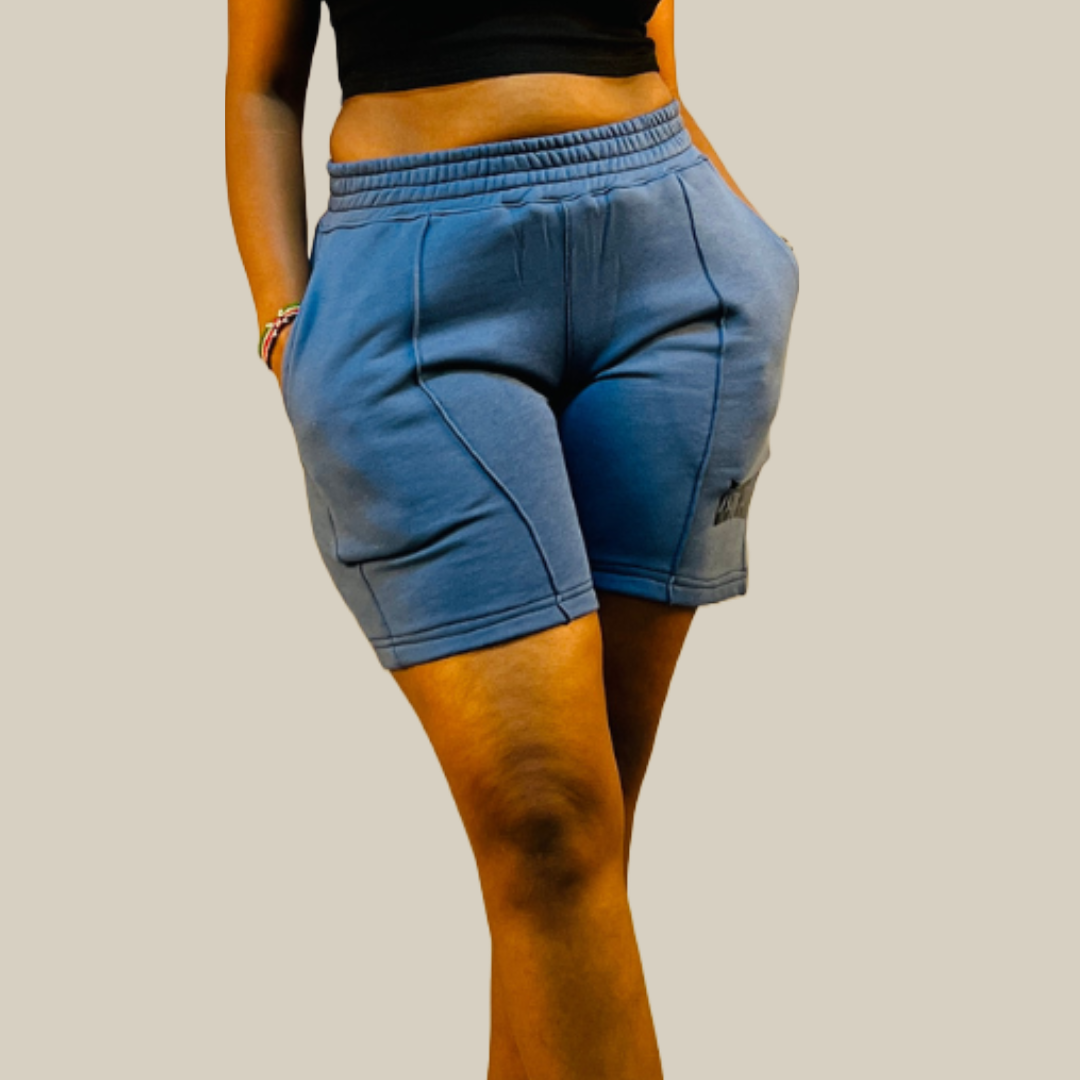 Women Sweat Shorts (Steel Blue)