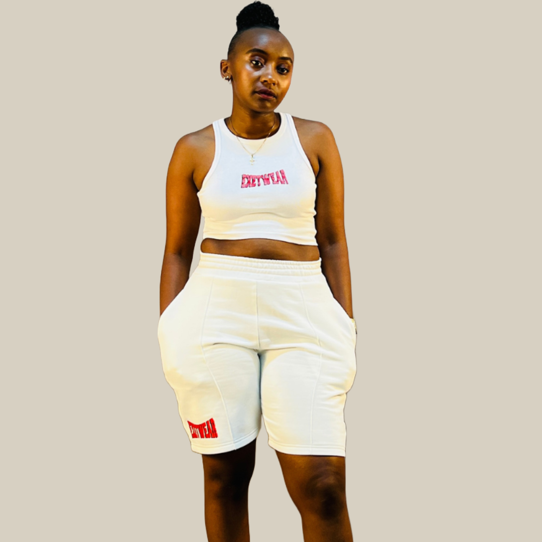 Women Sweat Shorts (White)